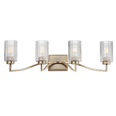 Maxim Lighting Rigata 4-Light Bath Vanity, Satin Champagne 21374CRSCH